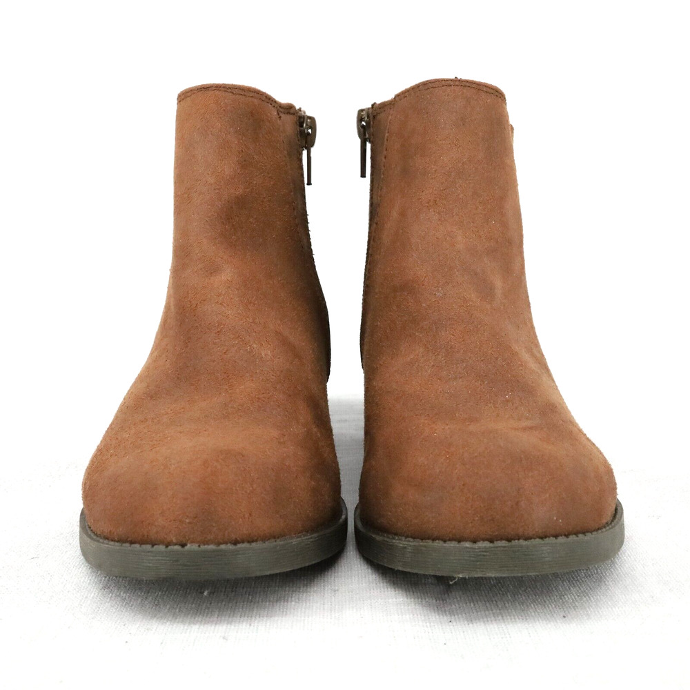 Carlos Santana Boots Womens 5.5 M Brown Faux Suede Booties Side Zip Heels New - Picture 6 of 13